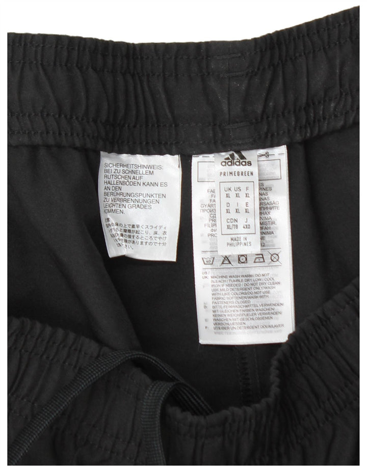 ADIDAS Mens Aeroready Graphic Tracksuit Trousers XL Black Polyester