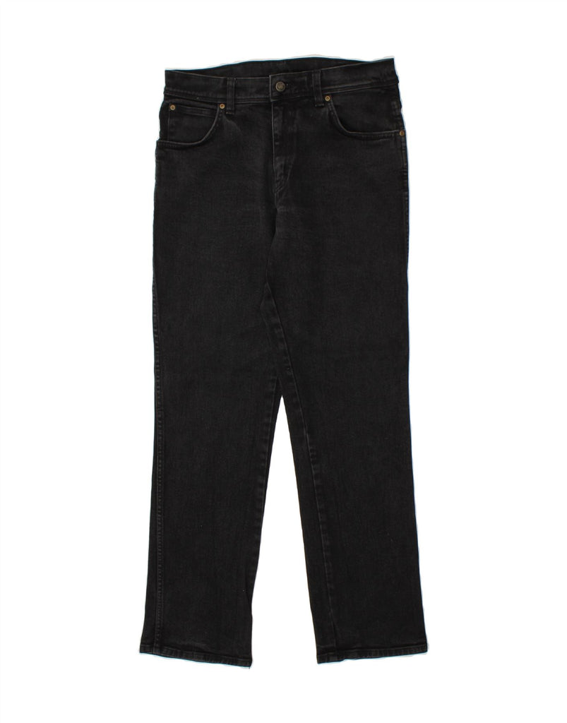 WRANGLER Mens Regular Fit Straight Jeans W33 L32 Black Cotton | Vintage Wrangler | Thrift | Second-Hand Wrangler | Used Clothing | Messina Hembry 