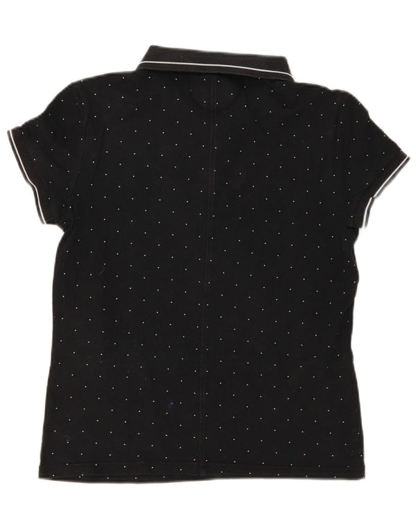 Nike Womens Polo Shirt UK 18/20 2XL Black Spotted