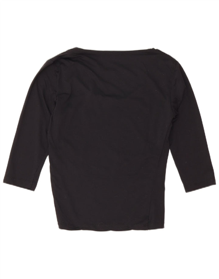 Guess Womens Top 3/4 Sleeve Size 3 XS Black