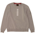 Alpha Industries Mens Graphic Sweatshirt Jumper Large Grey Cotton