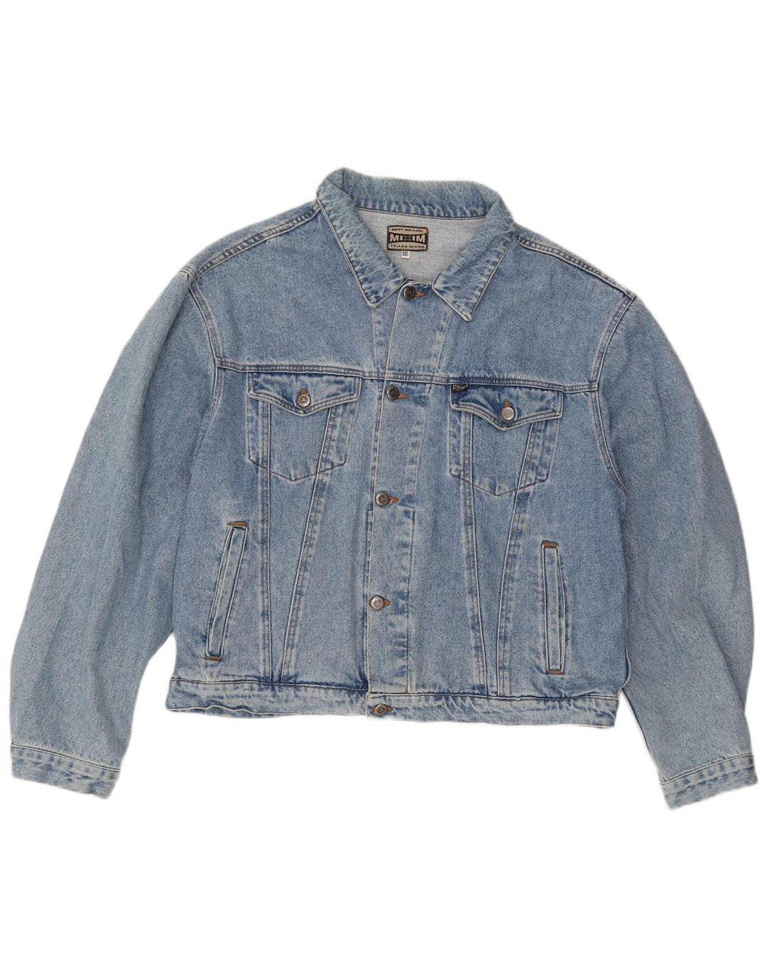 Vintage Womens Denim Jacket UK 20 2XL Blue Cotton