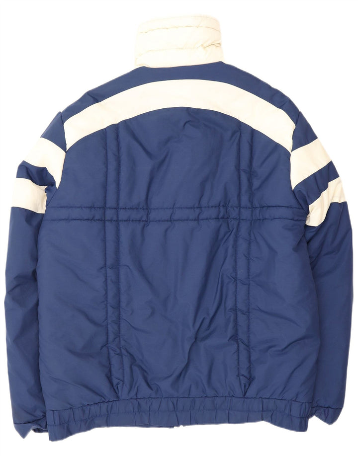 C&A Mens Padded Jacket EU 58 XL Blue Colourblock Polyamide