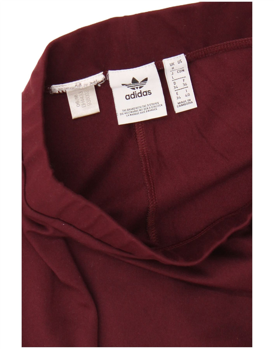 Adidas Womens Graphic Leggings UK 8 Small  Burgundy