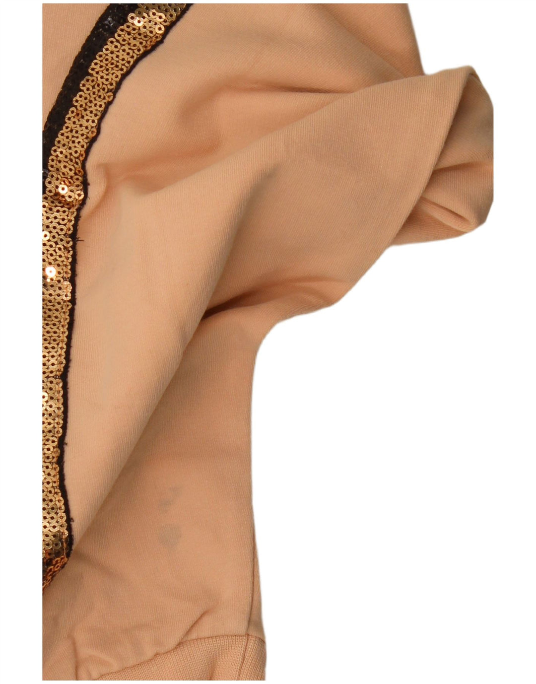 Champion Womens Graphic Sweatshirt Jumper UK 10 Small Beige Colourblock