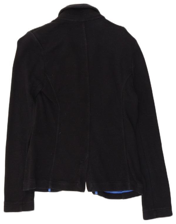 Whistles Womens 2 Button Blazer Jacket UK 10 Small Black Cotton