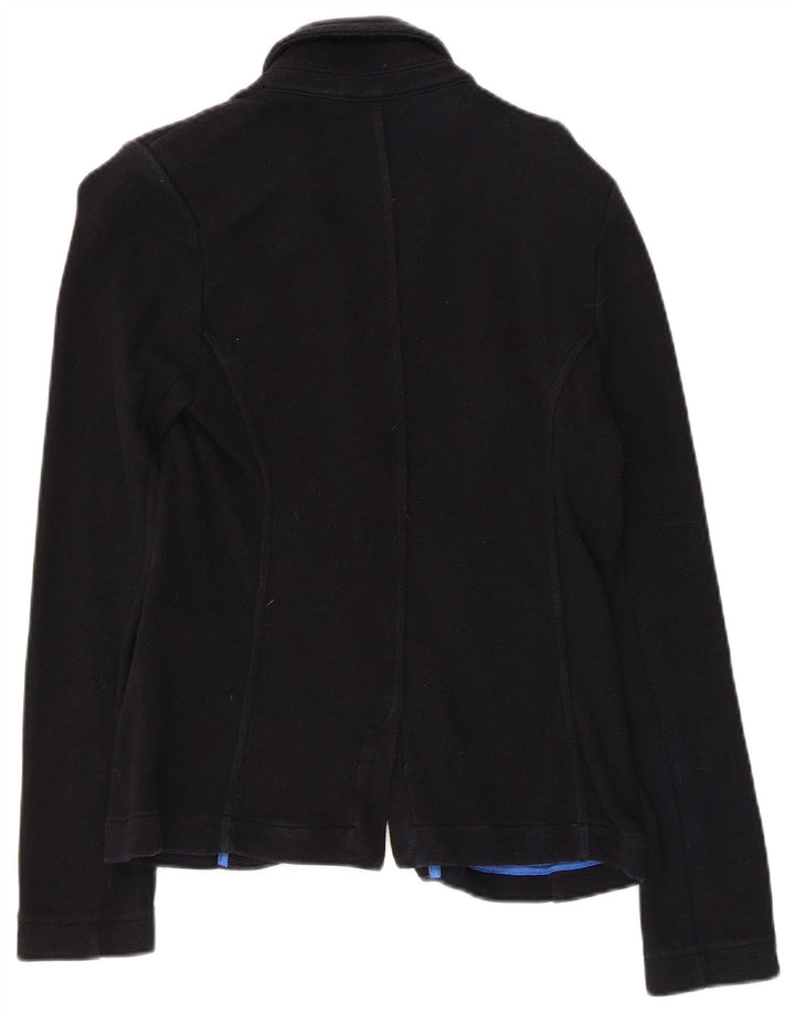 Whistles Womens 2 Button Blazer Jacket UK 10 Small Black Cotton