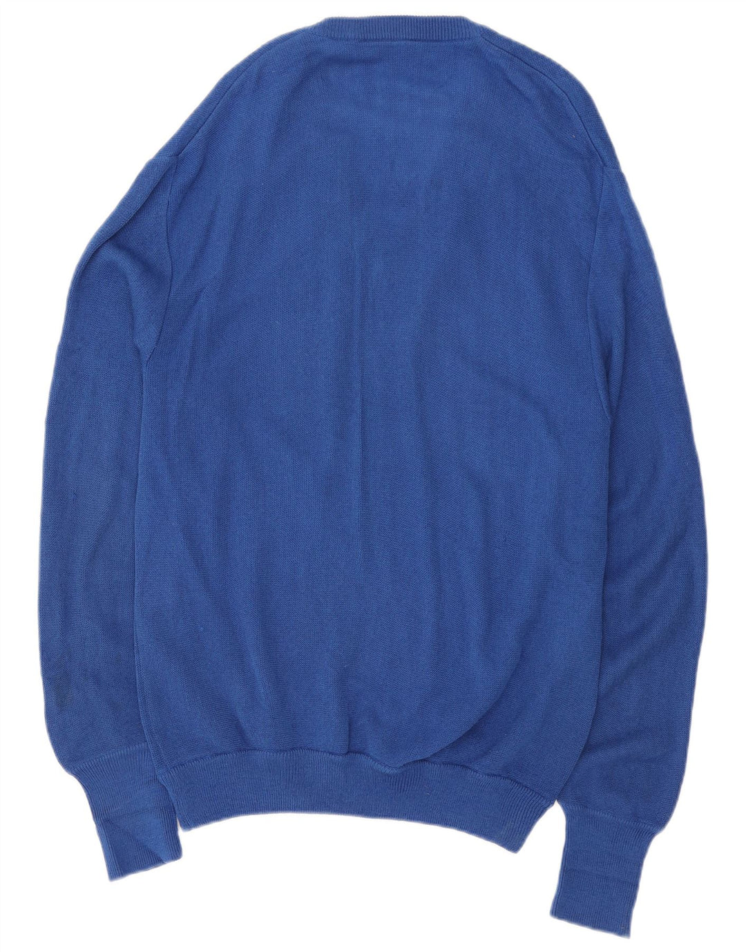 Lacoste Mens V-Neck Jumper Sweater Medium Blue Acrylic