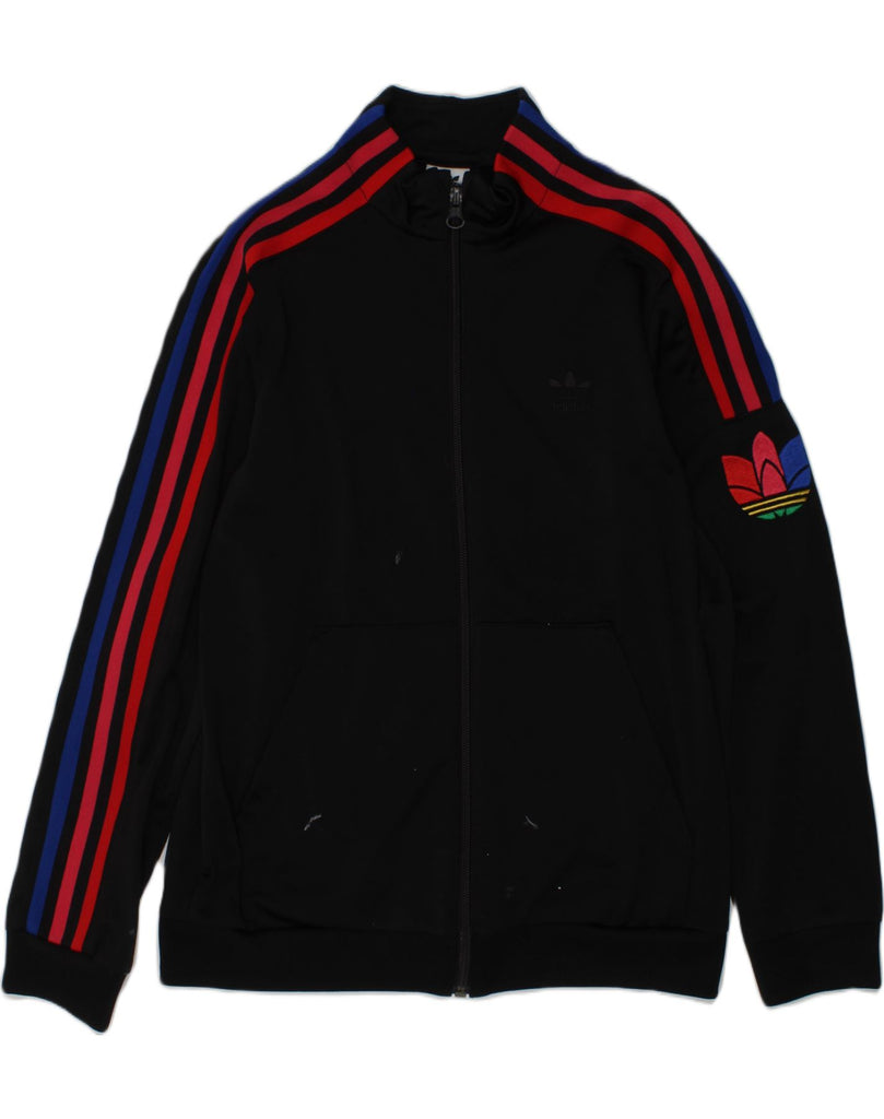 ADIDAS Boys Tracksuit Top Jacket 10-11 Years Black Polyester | Vintage Adidas | Thrift | Second-Hand Adidas | Used Clothing | Messina Hembry 