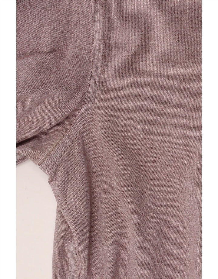 French Connection Mens Shirt Medium Burgundy Cotton