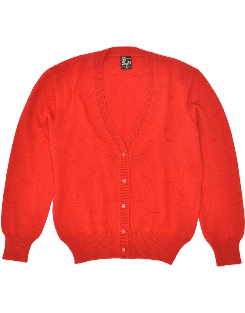 MAPIER Womens Cardigan Sweater UK 16 Large Red | Vintage Mapier | Thrift | Second-Hand Mapier | Used Clothing | Messina Hembry 