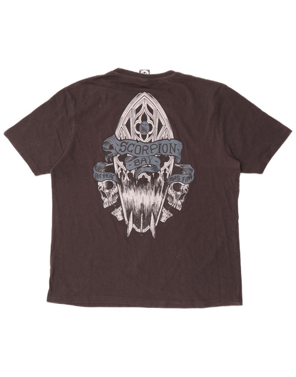 Scorpion Bay Mens Graphic T-Shirt Top XL Black Cotton