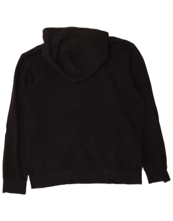 Jack & Jones Mens Graphic Hoodie Jumper Large Black Cotton