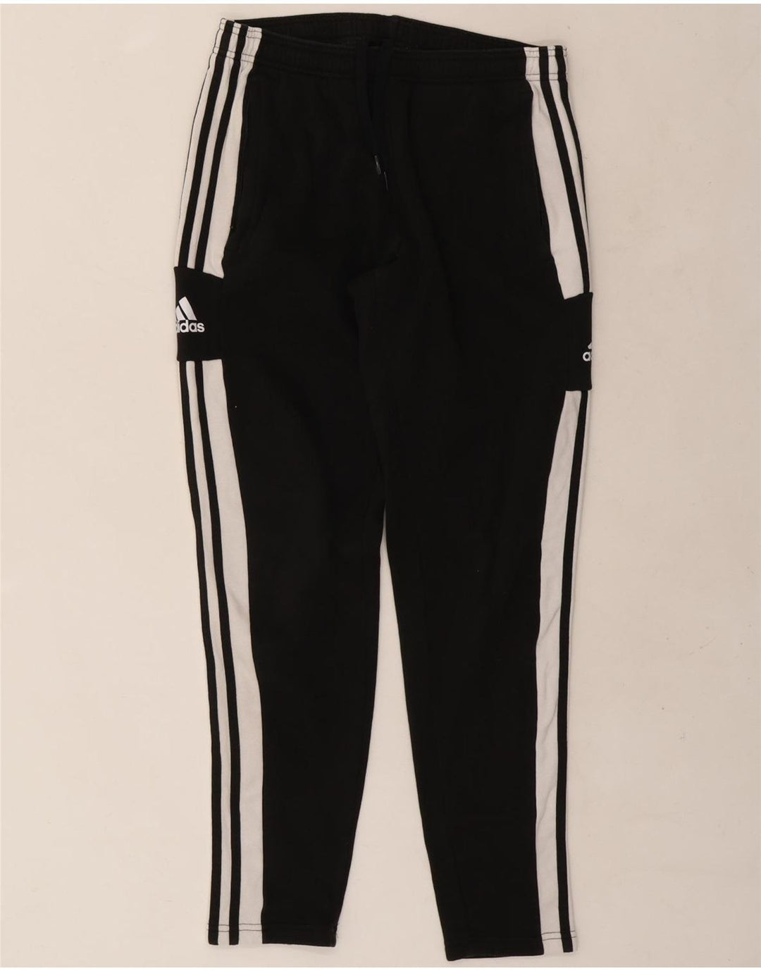 ADIDAS Mens Graphic Tracksuit Trousers Medium  Black Colourblock Cotton