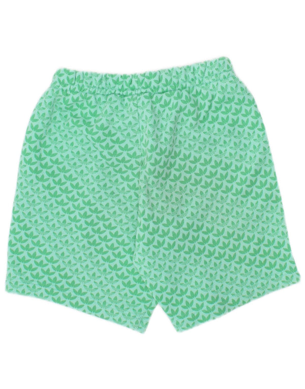 Adidas Girls Graphic Sport Shorts 2-3 Years Green Cotton