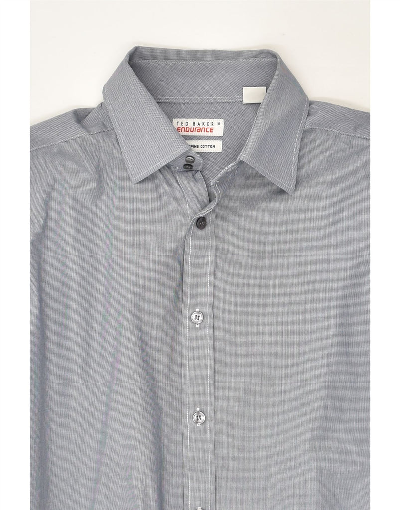 TED BAKER Mens Shirt Size 16 Large Grey Cotton | Vintage Ted Baker | Thrift | Second-Hand Ted Baker | Used Clothing | Messina Hembry 