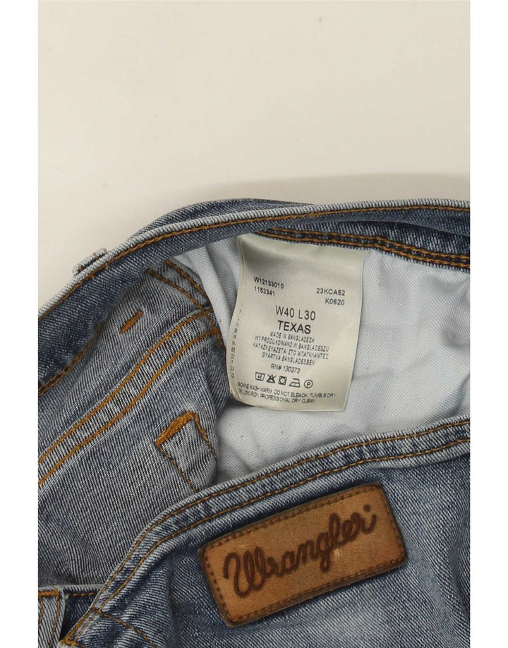 Wrangler Mens Texas Straight Jeans W40 L30 Blue Cotton