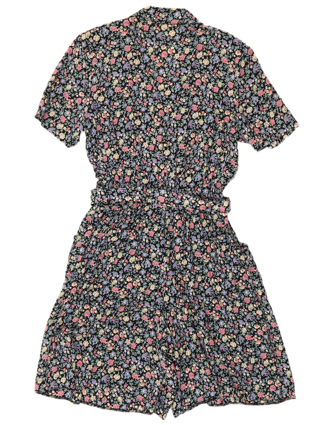 VINTAGE Womens Jumpsuit UK 16 Large  Multicoloured Floral Viscose