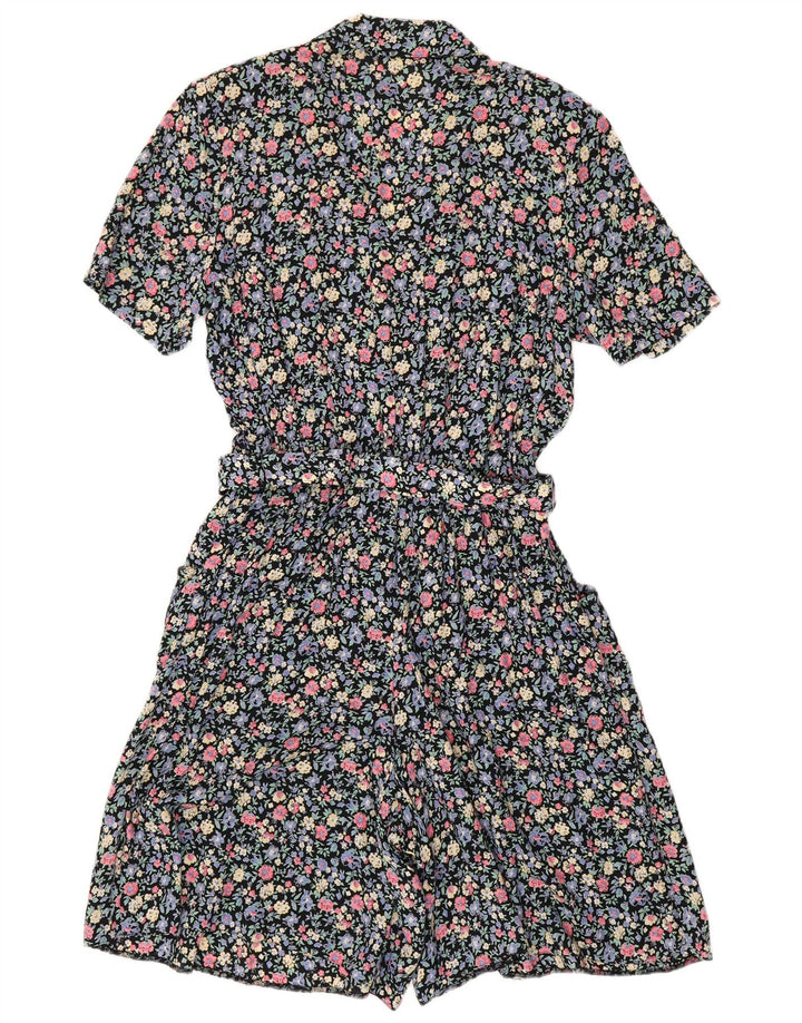 VINTAGE Womens Jumpsuit UK 16 Large  Multicoloured Floral Viscose