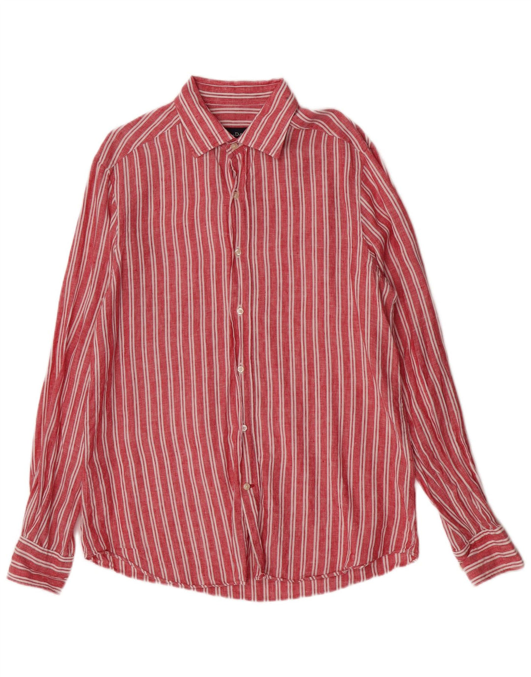 Massimo Dutti Mens Shirt Large Red Striped
