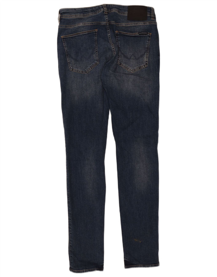 Superdry Womens Skinny Jeans W32 L32 Blue Cotton