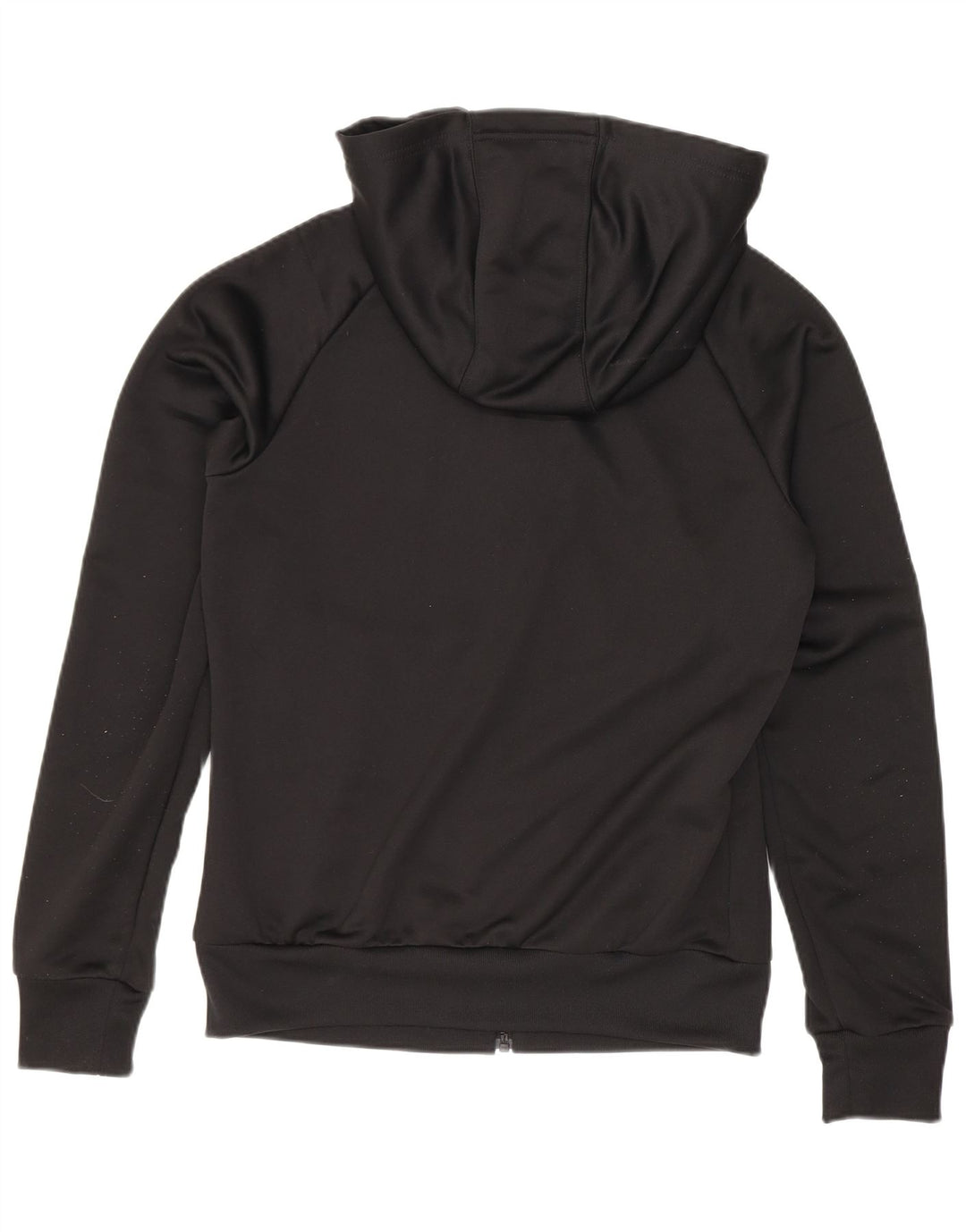 Adidas Womens Zip Hoodie Sweater UK 8 Small Black Polyester