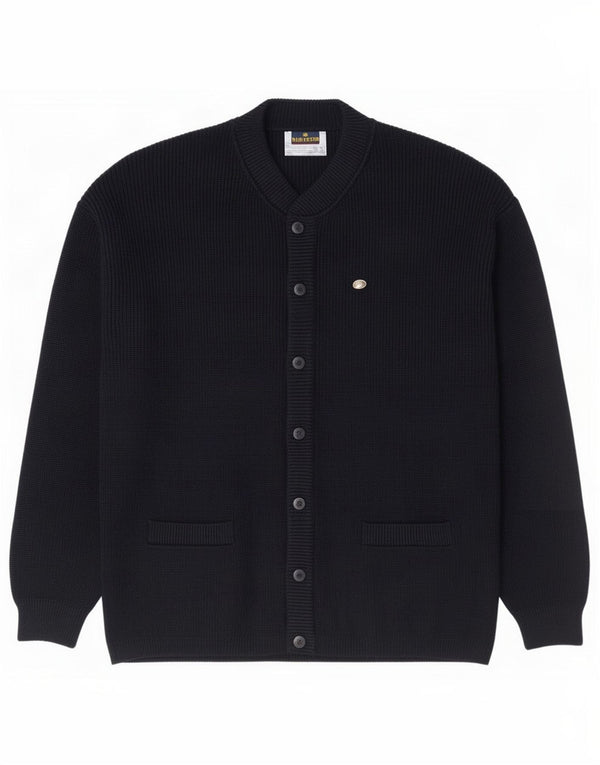Il Granchio Mens Cardigan Sweater XL Navy Blue Wool