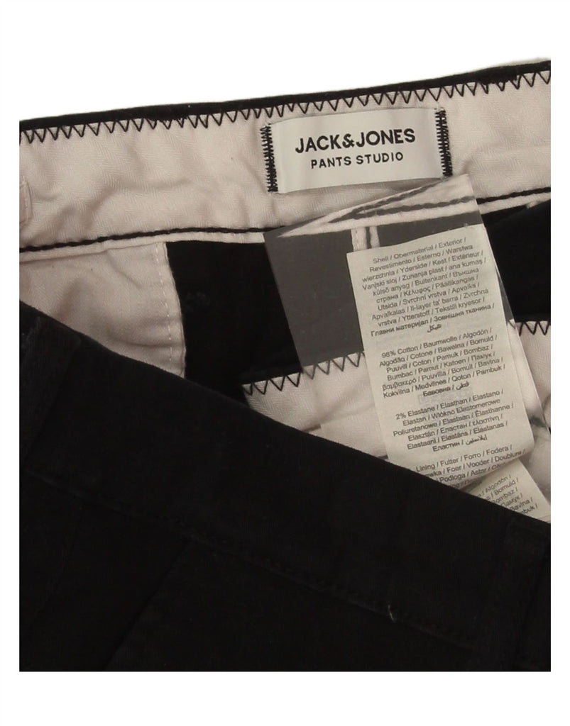 JACK & JONES Mens Straight Chino Trousers W34 L32 Black Cotton Vintage Jack & Jones and Second-Hand Jack & Jones from Messina Hembry 