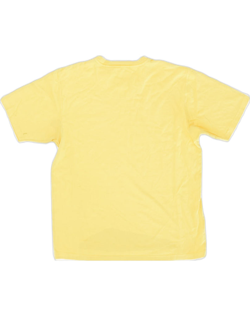 CHAMPION Mens T-Shirt Top Medium Yellow Cotton | Vintage Champion | Thrift | Second-Hand Champion | Used Clothing | Messina Hembry 