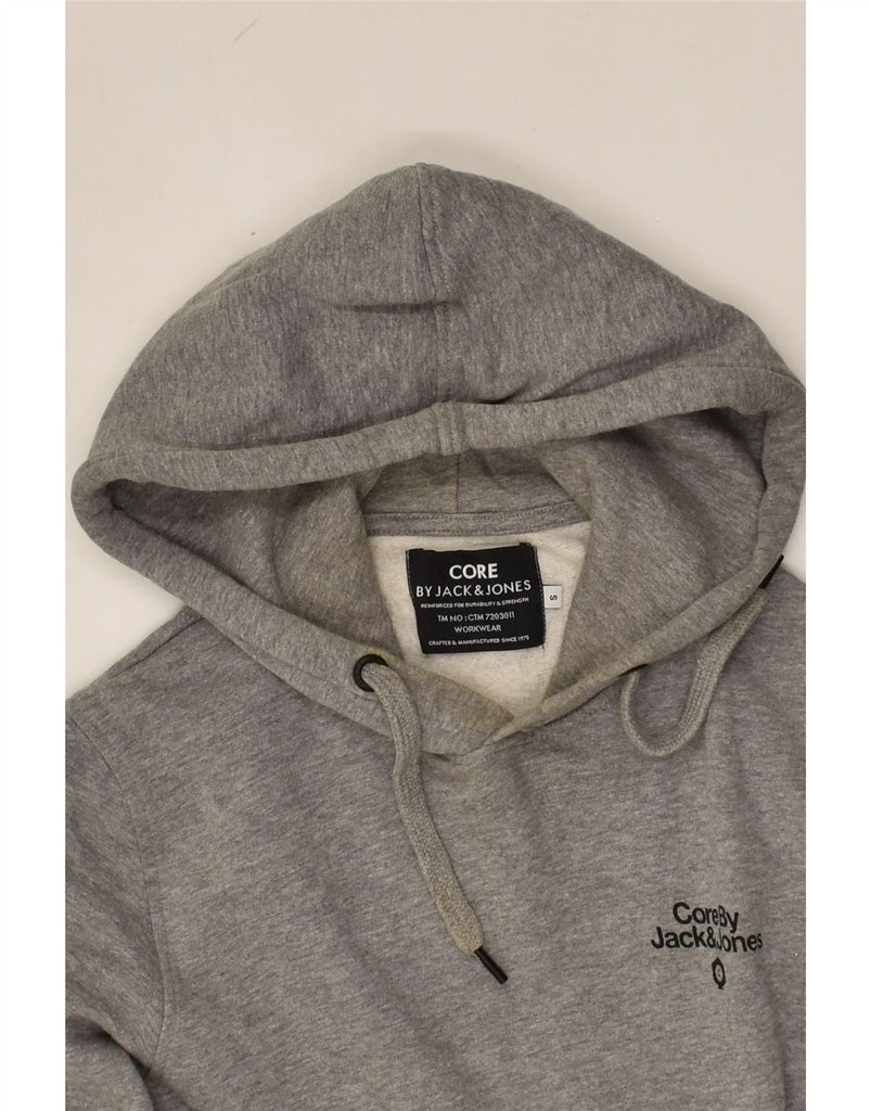 JACK & JONES Mens Graphic Hoodie Jumper Small Grey Cotton | Vintage Jack & Jones | Thrift | Second-Hand Jack & Jones | Used Clothing | Messina Hembry 