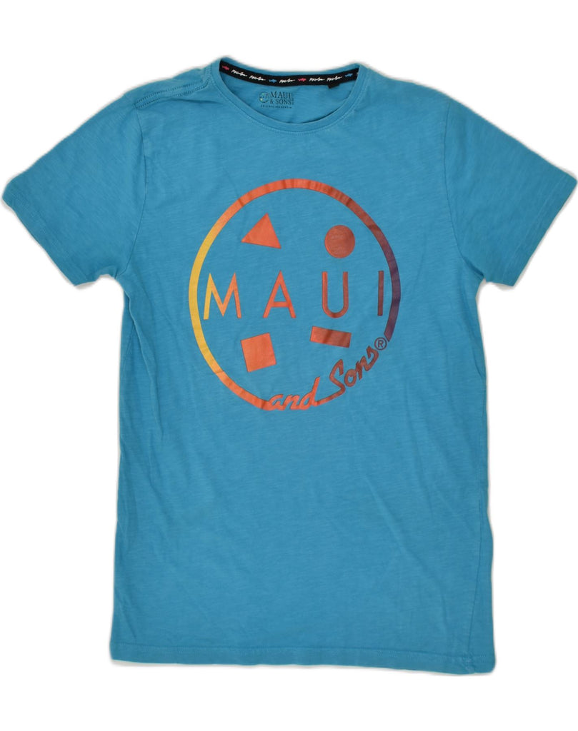 MAUI AND SONS Boys Graphic T-Shirt Top 13-14 Years Blue | Vintage Maui and Sons | Thrift | Second-Hand Maui and Sons | Used Clothing | Messina Hembry 