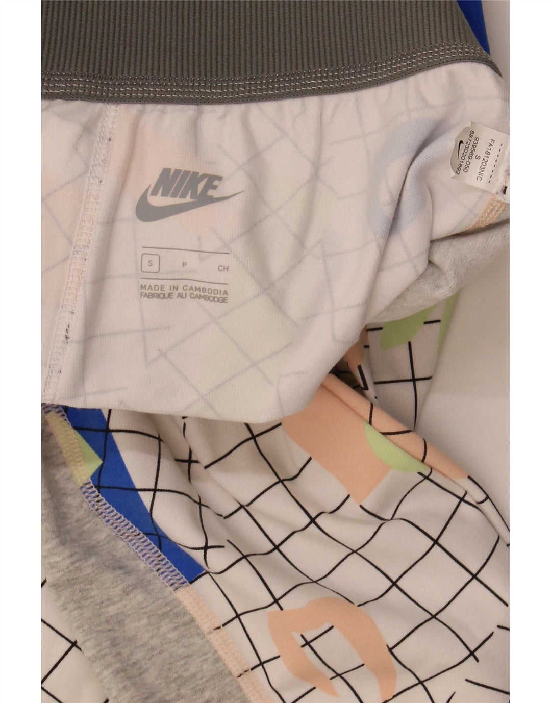 Nike Womens Tracksuit Trousers Joggers UK 8 Small Grey Geometric