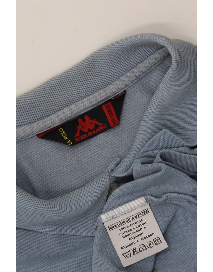 KAPPA Mens Polo Shirt 2XL Blue Cotton Vintage Kappa and Second-Hand Kappa from Messina Hembry 