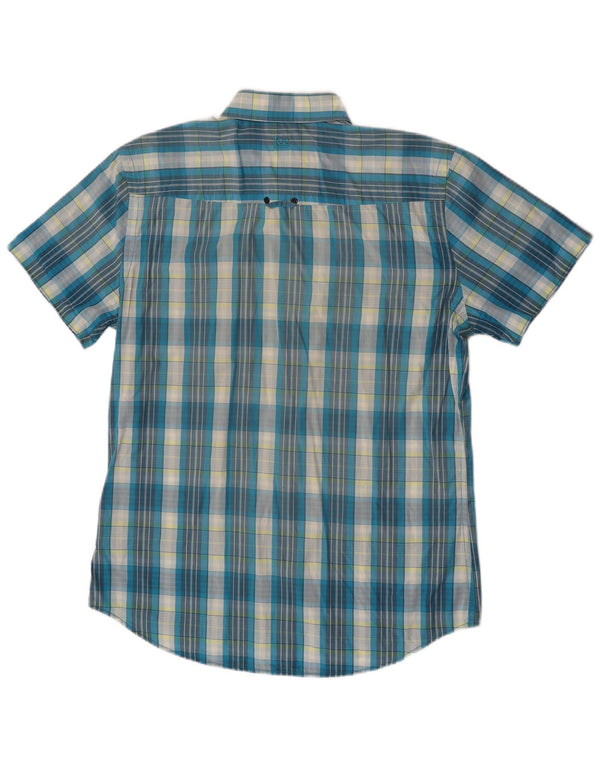 Lee Mens Short Sleeve Shirt XL Blue Check Cotton