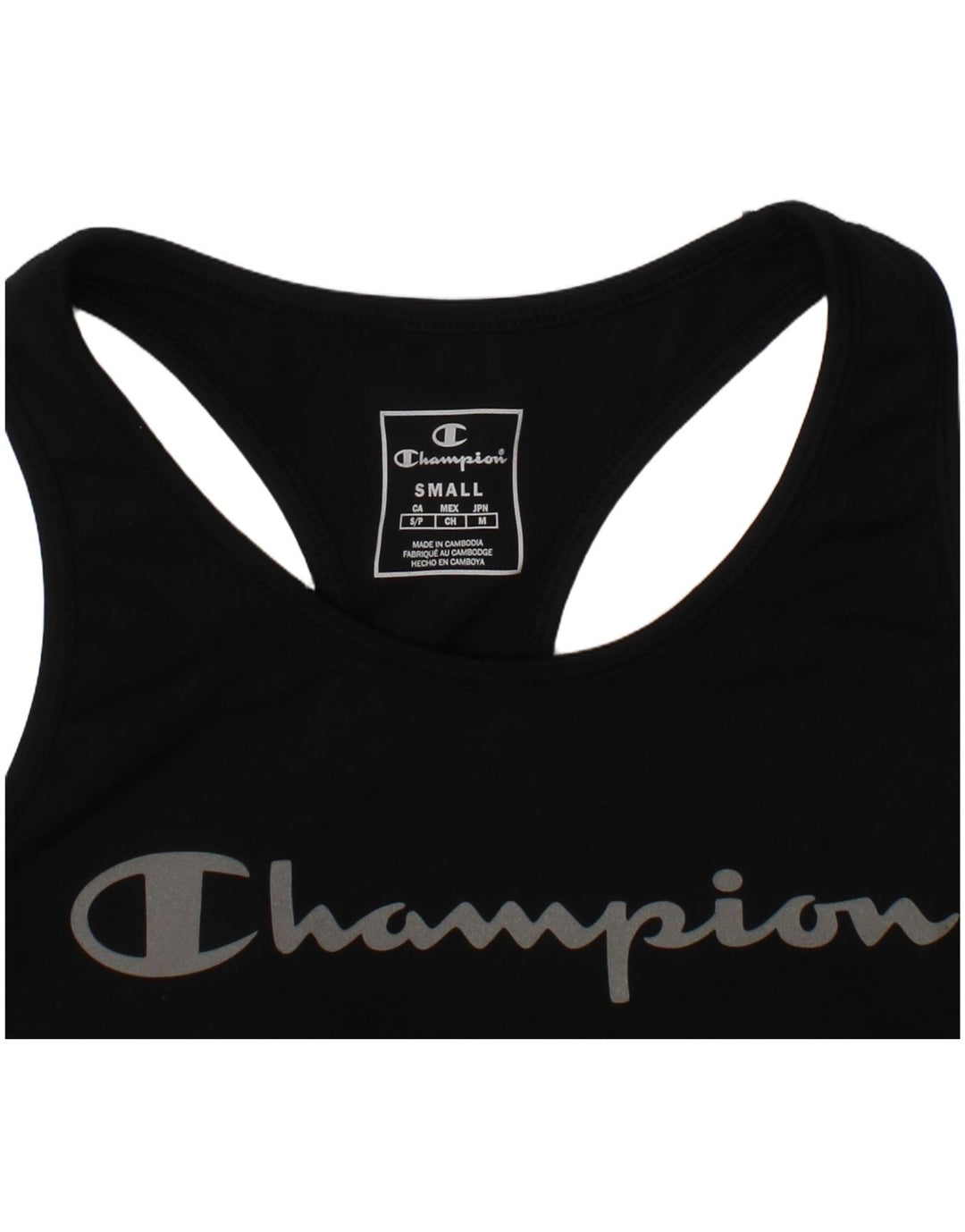 Champion Womens Graphic Sport Bra Top Small Black Sports
