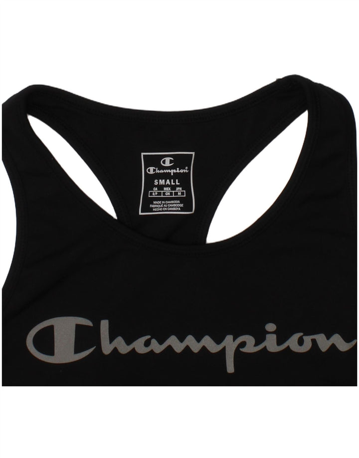 Champion Womens Graphic Sport Bra Top Small Black Sports