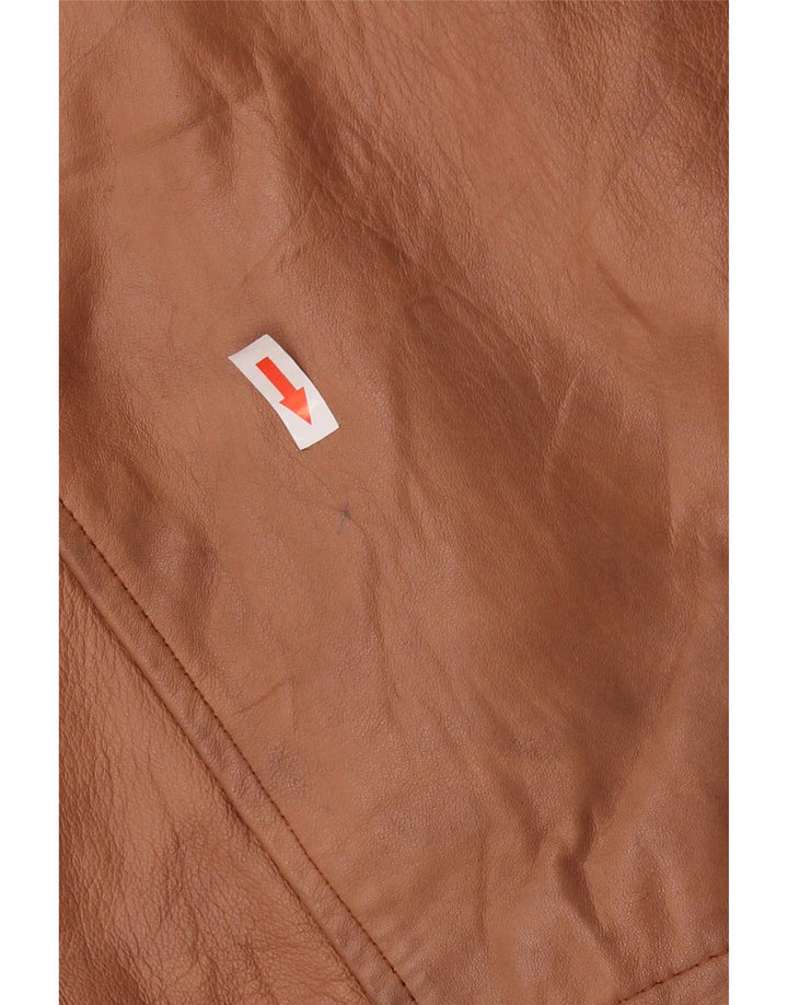 Vintage Womens Oversized Shearling Jacket UK 16 Large Brown