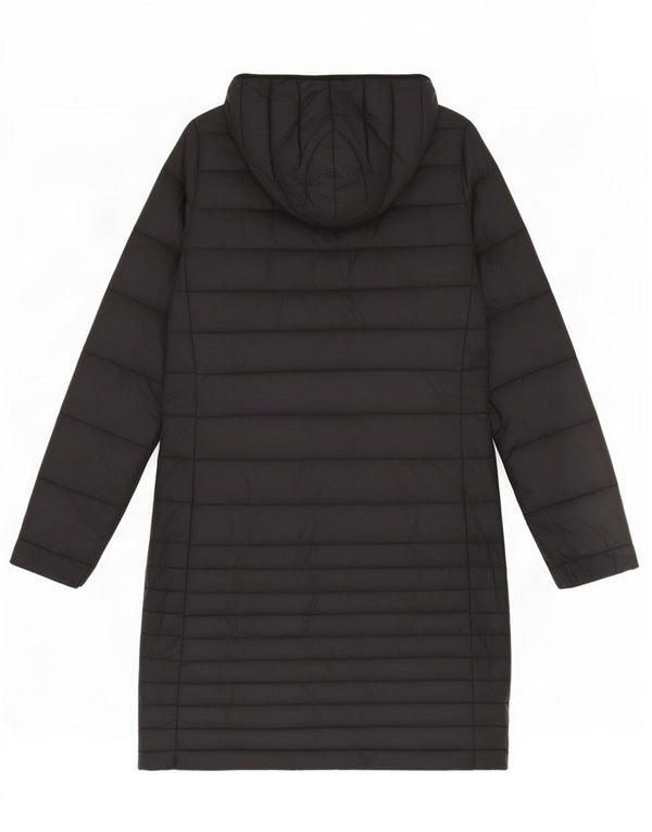 Puffa Womens Hooded Padded Coat UK 8 Small Black Nylon