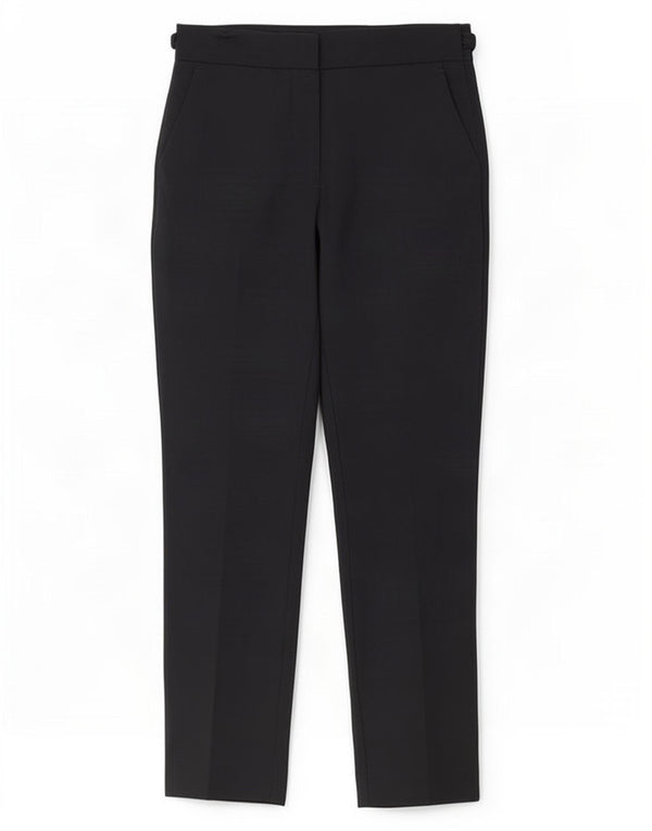 Zara Womens Slim Cropped Trousers Medium W30 L26 Navy Blue Cotton