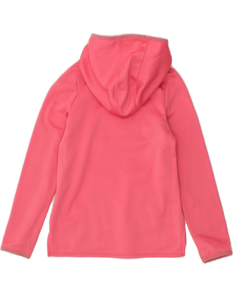 UNDER ARMOUR Girls Graphic Hoodie Jumper 6-7 Years XS Pink Polyester | Vintage Under Armour | Thrift | Second-Hand Under Armour | Used Clothing | Messina Hembry 