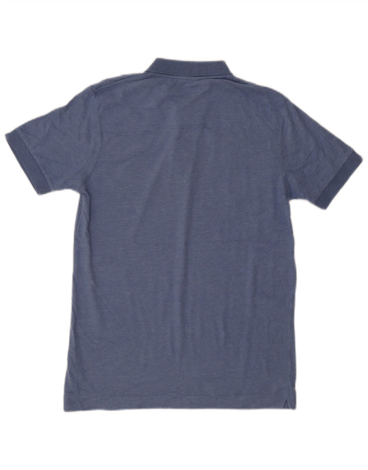 French Connection Mens Graphic Polo Shirt Small Navy Blue Flecked Cotton