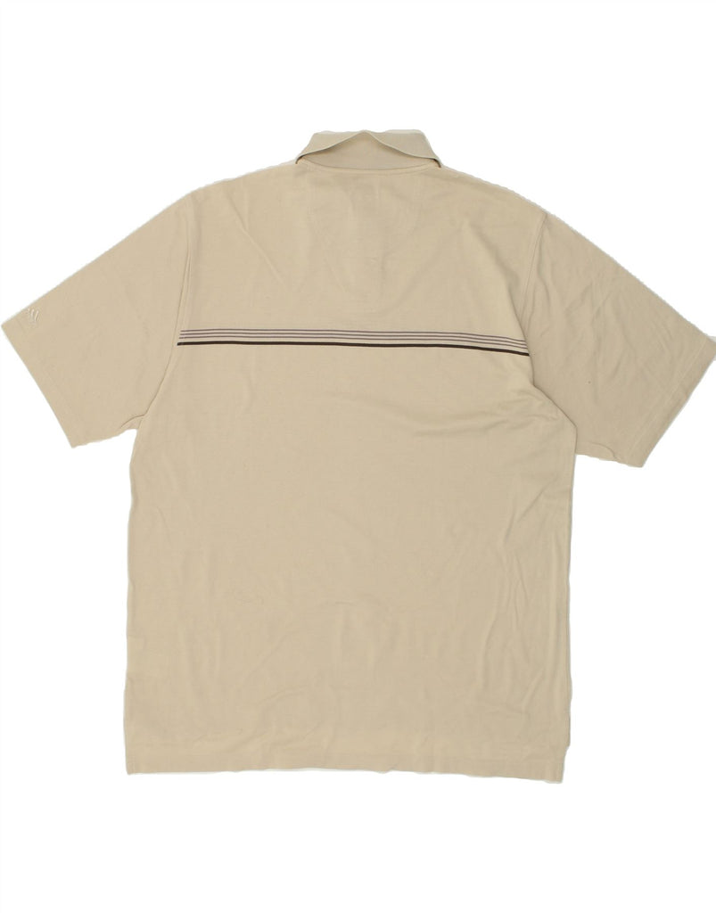 ADIDAS Mens Polo Shirt 2XL Beige Cotton | Vintage Adidas | Thrift | Second-Hand Adidas | Used Clothing | Messina Hembry 