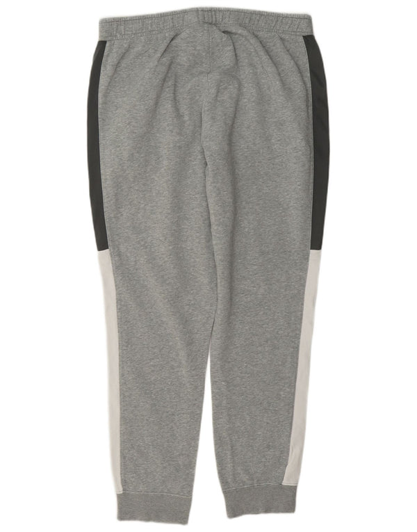 Nike Mens Graphic Tracksuit Trousers Joggers Large Grey Colourblock Cotton
