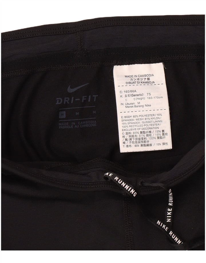 Nike Womens Dri Fit Leggings UK 12 Medium Black Polyester
