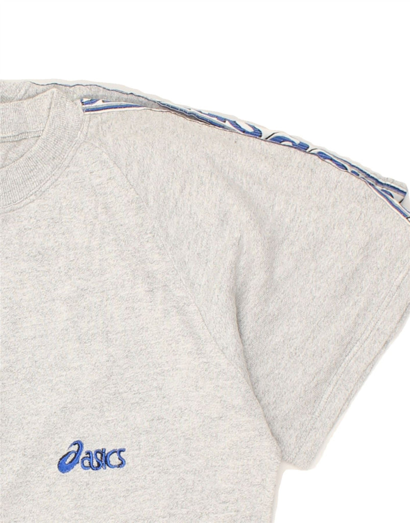 ASICS Mens Graphic T-Shirt Top Large Grey Vintage Asics and Second-Hand Asics from Messina Hembry 