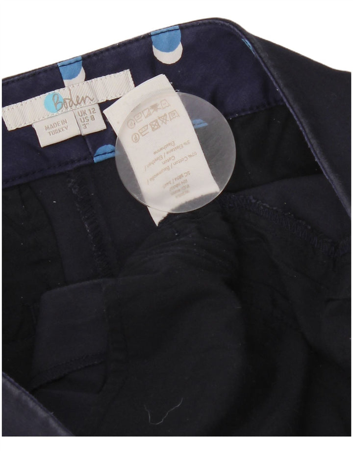Boden Womens Chino Shorts UK 12 Medium W30 Navy Blue Cotton