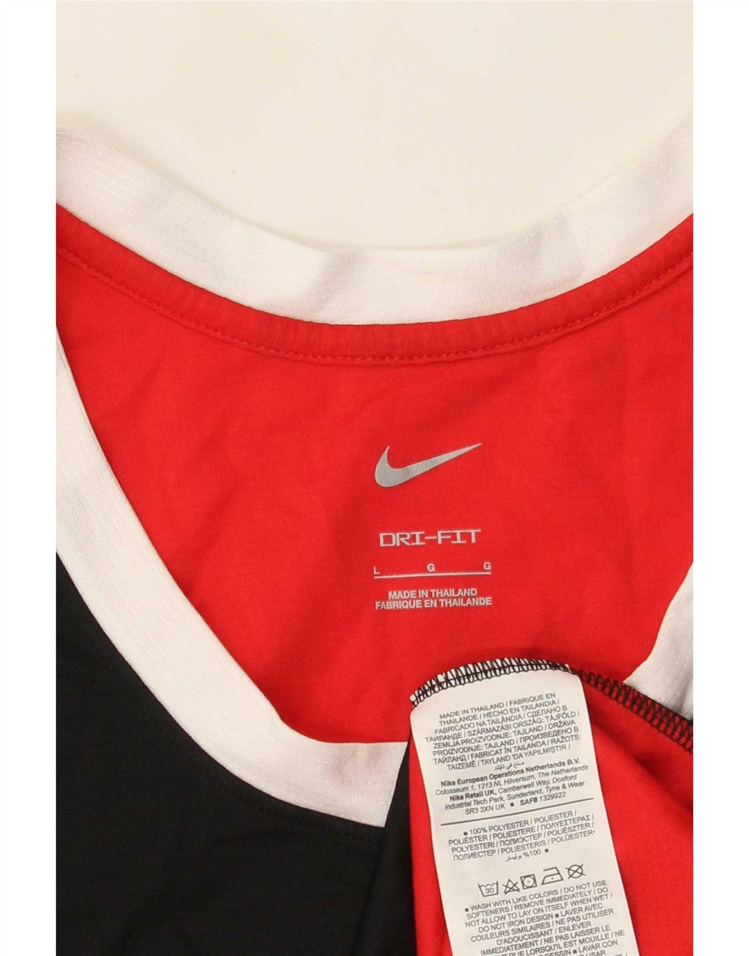 Nike Mens Graphic Vest Top Large Red Colourblock Polyester