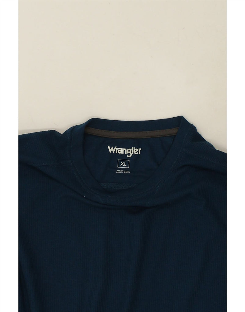 WRANGLER Mens Top Long Sleeve XL Navy Blue Cotton | Vintage Wrangler | Thrift | Second-Hand Wrangler | Used Clothing | Messina Hembry 