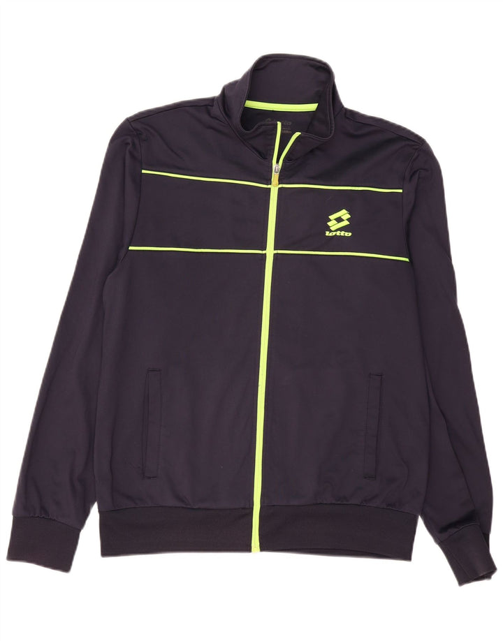 Lotto Mens Tracksuit Top Jacket Medium Navy Blue