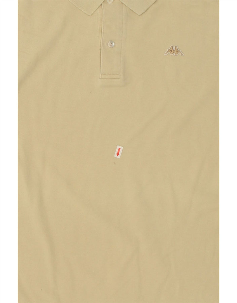 KAPPA Mens Polo Shirt XL Beige Cotton | Vintage Kappa | Thrift | Second-Hand Kappa | Used Clothing | Messina Hembry 